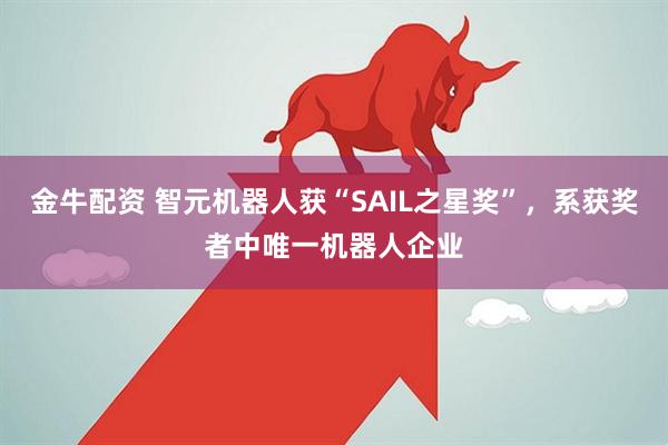 金牛配资 智元机器人获“SAIL之星奖”，系获奖者中唯一机器人企业