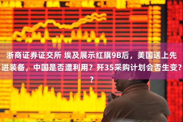 浙商证券证交所 埃及展示红旗9B后，美国送上先进装备，中国是否遭利用？歼35采购计划会否生变？