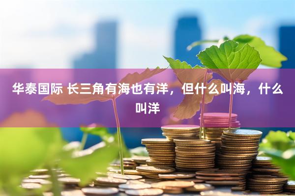 华泰国际 长三角有海也有洋，但什么叫海，什么叫洋