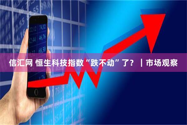 信汇网 恒生科技指数“跌不动”了？｜市场观察